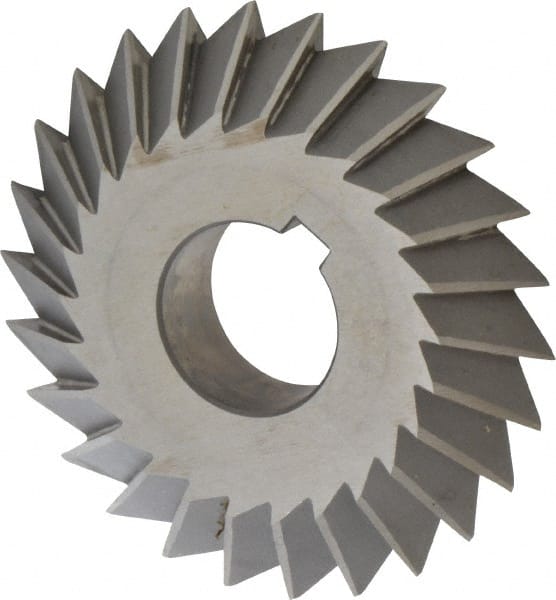 Value Collection - 4° 4" Cut Diam, 3/4" Cut Width, 1-1/4" Arbor, High Speed Steel Double-Angle Cutter - Americas Industrial Supply