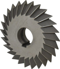 Value Collection - 5° 5" Cut Diam, 1" Cut Width, 1-1/4" Arbor, High Speed Steel Double-Angle Cutter - Americas Industrial Supply