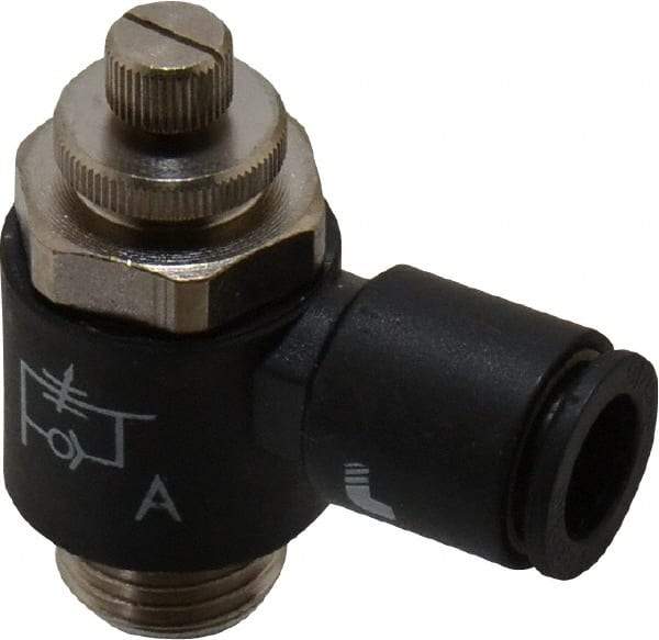 Legris - 8mm Tube OD x 1/4" BSPP Miniature Flow Control Regulator - 0 to 145 psi & Nylon Material - Americas Industrial Supply