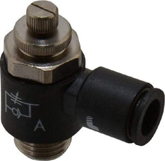 Legris - 8mm Tube OD x 1/4" BSPP Miniature Flow Control Regulator - 0 to 145 psi & Nylon Material - Americas Industrial Supply
