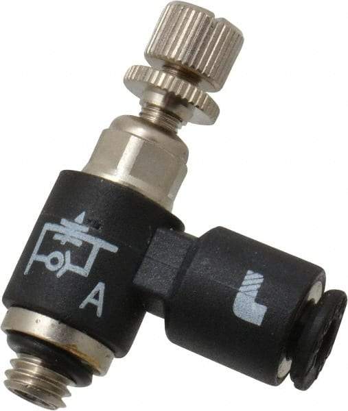 Legris - 1/8" OD x 10-32 UNF Miniature Flow Control Regulator - 0 to 145 psi & Nylon Material - Americas Industrial Supply