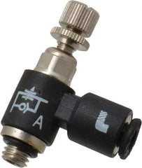 Legris - 1/8" OD x 10-32 UNF Miniature Flow Control Regulator - 0 to 145 psi & Nylon Material - Americas Industrial Supply