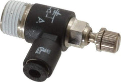 Legris - 1/8" OD x 1/8" NPT Miniature Flow Control Regulator - 0 to 145 psi & Nylon Material - Americas Industrial Supply