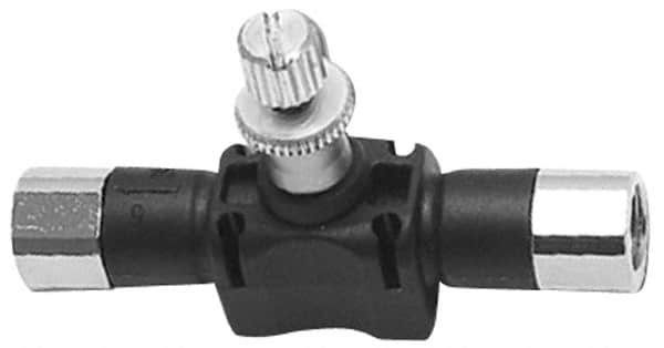 Legris - 1/2" BSPP Threaded In-Line Flow Control Valve - 0 to 145 psi & Nylon Material - Americas Industrial Supply