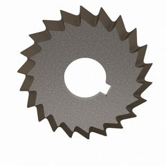 Value Collection - 2-3/4° 2-3/4" Cut Diam, 1/2" Cut Width, 1" Arbor, High Speed Steel Double-Angle Cutter - Americas Industrial Supply
