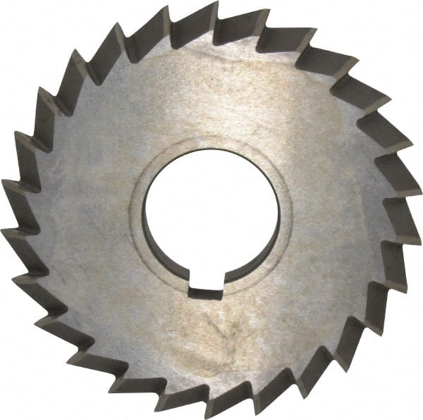 Value Collection - 4° 4" Cut Diam, 1/2" Cut Width, 1-1/4" Arbor, High Speed Steel Double-Angle Cutter - Americas Industrial Supply