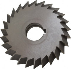 Value Collection - 4° 4" Cut Diam, 3/4" Cut Width, 1" Arbor, High Speed Steel Double-Angle Cutter - Americas Industrial Supply