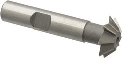 Value Collection - 3/4" Diam x 3/16" Width of Cut, 45° Included Angle, Shank Connection, High Speed Steel Single Angle Cutter - 3/8" Shank Diam, 2-1/8" Overall Length, Right Hand Cut, Uncoated - Americas Industrial Supply