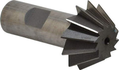 Value Collection - 1-1/2" Diam x 5/8" Width of Cut, 60° Included Angle, Shank Connection, High Speed Steel Single Angle Cutter - 3/4" Shank Diam, 2-3/4" Overall Length, Right Hand Cut, Uncoated - Americas Industrial Supply