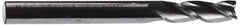Kennametal - 1", 1-1/2" LOC, 1" Shank Diam, 4" OAL, 2 Flute, Solid Carbide Square End Mill - Single End, TiAlN Finish, Spiral Flute, 30° Helix, Centercutting, Right Hand Cut, Right Hand Flute, Series HEC - Americas Industrial Supply