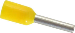 ACI - 18 AWG, Partially Insulated, Crimp Electrical Wire Ferrule - 8mm Long x 1.7mm Diameter Pin, 14.4mm Overall Length - Americas Industrial Supply