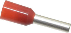 ACI - 16 AWG, Partially Insulated, Crimp Electrical Wire Ferrule - 8mm Long x 2mm Diameter Pin, 14.4mm Overall Length - Americas Industrial Supply