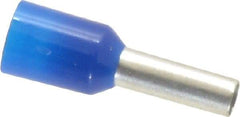 ACI - 14 AWG, Partially Insulated, Crimp Electrical Wire Ferrule - 8mm Long x 2.6mm Diameter Pin, 15mm Overall Length - Americas Industrial Supply