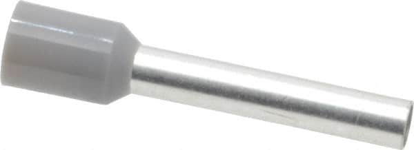 ACI - 12 AWG, Partially Insulated, Crimp Electrical Wire Ferrule - 18mm Long x 3.2mm Diameter Pin, 25-1/2mm Overall Length - Americas Industrial Supply