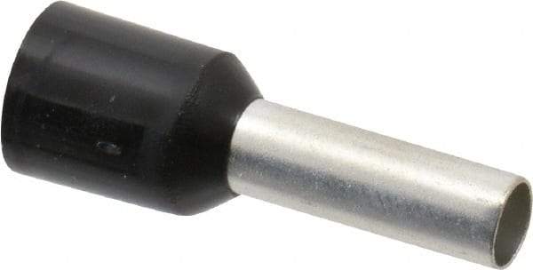 ACI - 10 AWG, Partially Insulated, Crimp Electrical Wire Ferrule - 12mm Long x 3.9mm Diameter Pin, 20mm Overall Length - Americas Industrial Supply