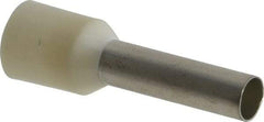 ACI - 8 AWG, Partially Insulated, Crimp Electrical Wire Ferrule - 18mm Long x 4.9mm Diameter Pin, 27-1/2mm Overall Length - Americas Industrial Supply