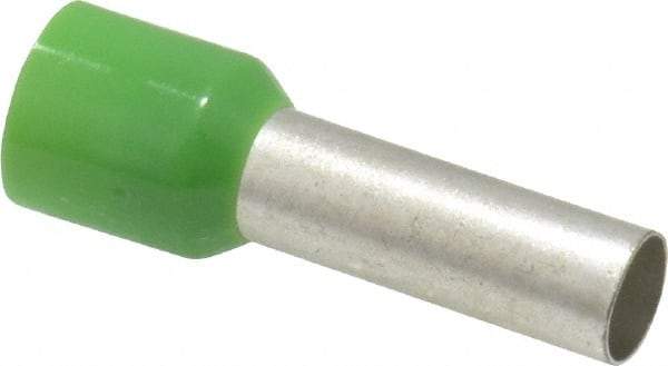 ACI - 6 AWG, Partially Insulated, Crimp Electrical Wire Ferrule - 18mm Long x 6.2mm Diameter Pin, 28.2mm Overall Length - Americas Industrial Supply