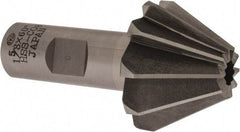 Interstate - 1-5/8" Large x 5/8" Small Diam, 1-1/16" Width of Cut, 60° Included Angle, Cobalt Face Angle Cutter - 3/4" Shank Diam, 3-1/16" Overall Length, Weldon Flat - Americas Industrial Supply