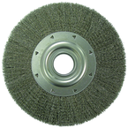 12 in. Diameter - 2 Arbor Hole - Crimped Steel Wire Straight Wheel - Americas Industrial Supply