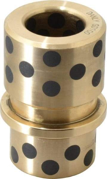 Dayton Lamina - 1" ID x 2-11/16" OAL, Cast Aluminum Bronze, Die & Mold Shoulder Bushing - Shoulder, 1-27/32" Bottom OD, 1-1/2" Top OD, 1-3/4" Under Collar, 1-3/4" Under Collar, 15/16" Above Collar - Americas Industrial Supply