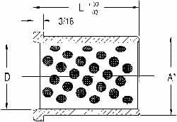 Dayton Lamina - 1-1/4" ID x 3-3/8" OAL, Aluminum Bronze, Die & Mold Shoulder Bushing - Shoulder, 1-5/8" Bottom OD, 1-5/8" Top OD, 1.8" Collar OD, 3-3/16" Above Collar - Americas Industrial Supply