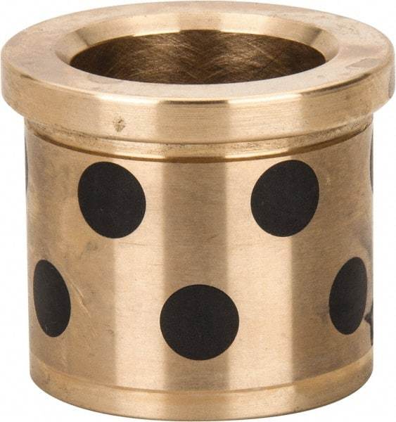 Dayton Lamina - 1" ID x 1-3/8" OAL, Aluminum Bronze, Die & Mold Shoulder Bushing - Shoulder, 1-3/8" Bottom OD, 1-3/8" Top OD, 1.55" Collar OD, 1-3/16" Above Collar - Americas Industrial Supply