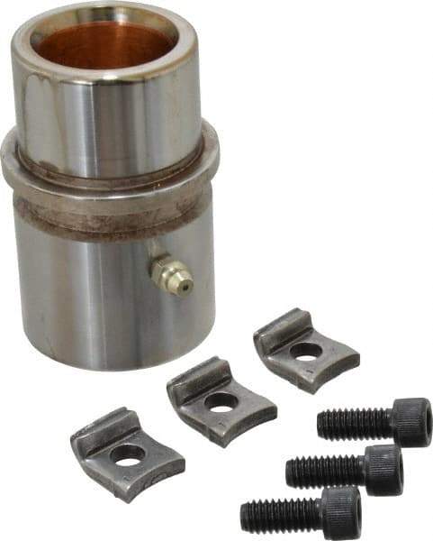 Dayton Lamina - 1-1/4" ID x 3-1/8" OAL, Steel, Bronze Plated Die & Mold Shoulder Bushing - Shoulder, 1.94" Bottom OD, 1-3/4" Top OD, 2.095" Collar OD, 2" Under Collar, 1-1/8" Above Collar - Americas Industrial Supply