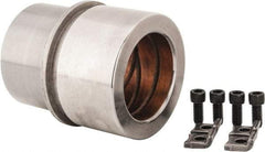 Dayton Lamina - 2-1/2" ID x 4-3/8" OAL, Steel, Bronze Plated Die & Mold Shoulder Bushing - Shoulder, 3.659" Bottom OD, 3-1/4" Top OD, 3.814" Collar OD, 2-1/2" Under Collar, 1-7/8" Above Collar - Americas Industrial Supply