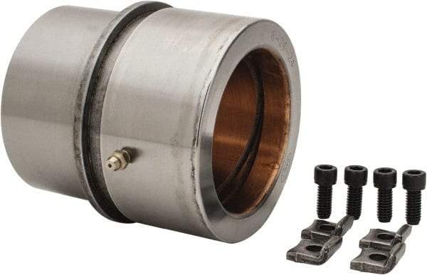 Dayton Lamina - 3" ID x 4-3/8" OAL, Steel, Bronze Plated Die & Mold Shoulder Bushing - Shoulder, 4.19" Bottom OD, 3-3/4" Top OD, 4.283" Collar OD, 2-1/2" Under Collar, 1-7/8" Above Collar - Americas Industrial Supply