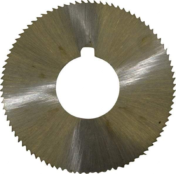 Value Collection - 1-3/4" Diam x 0.057" Blade Thickness x 5/8" Arbor Hole Diam, 90 Tooth Slitting and Slotting Saw - Arbor Connection, Right Hand, Uncoated, High Speed Steel, Concave Ground, Contains Keyway - Americas Industrial Supply