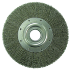 12 in. Diameter - 2 Arbor Hole - Crimped Steel Wire Straight Wheel - Americas Industrial Supply