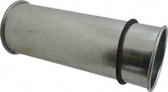 Made in USA - 4" ID Galvanized Duct Adjustable Nipple - 11" Long, 24 Gage - Americas Industrial Supply