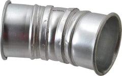 Made in USA - 4" ID Galvanized Duct 30° Elbow - 5.8" Long, 22 Gage - Americas Industrial Supply