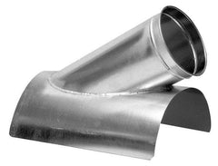 Made in USA - 6-5" ID Galvanized Duct In-Cut - 15" Long, 24 to 20 Gage - Americas Industrial Supply