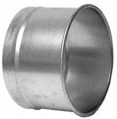 Made in USA - 6" ID Galvanized Duct Hose Adapter - 4" Long, 24 Gage - Americas Industrial Supply
