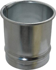 Made in USA - 4" ID Galvanized Duct Hose Adapter - 4" Long, 24 Gage - Americas Industrial Supply