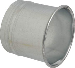 Made in USA - 5" ID Galvanized Duct Hose Adapter - 4" Long, 24 Gage - Americas Industrial Supply