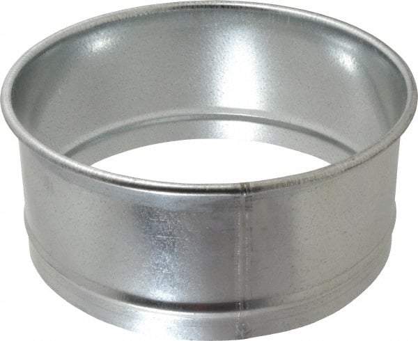 Made in USA - 10" ID Galvanized Duct Hose Adapter - 4" Long, 22 Gage - Americas Industrial Supply