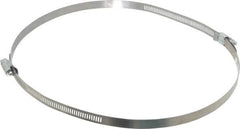 Made in USA - 8-1/2" ID Stainless Steel Duct Hose Clamp - 1/2" Long - Americas Industrial Supply