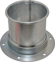 Made in USA - 4" ID Galvanized Duct Flange Adapter - 5" Long, 24 Gage - Americas Industrial Supply