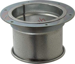 Made in USA - 5" ID Galvanized Duct Flange Adapter - 5" Long, 24 Gage - Americas Industrial Supply