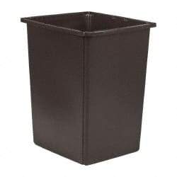 Rubbermaid - 56 Gal Brown Rectangle Trash Can - Polyethylene, 31-1/8" High x 25-1/2" Long x 22-3/4" Wide - Americas Industrial Supply