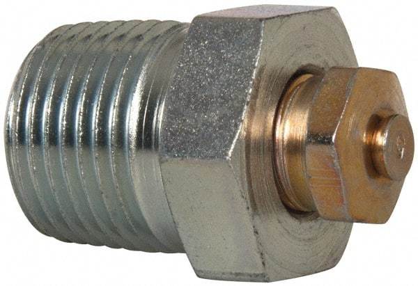 LDI Industries - 1/2-14 Thread, 45 to 80 psi Relief Pressure, Steel, Relief Vent - 35.05mm High, 22.35mm Hex Flats Diam - Americas Industrial Supply