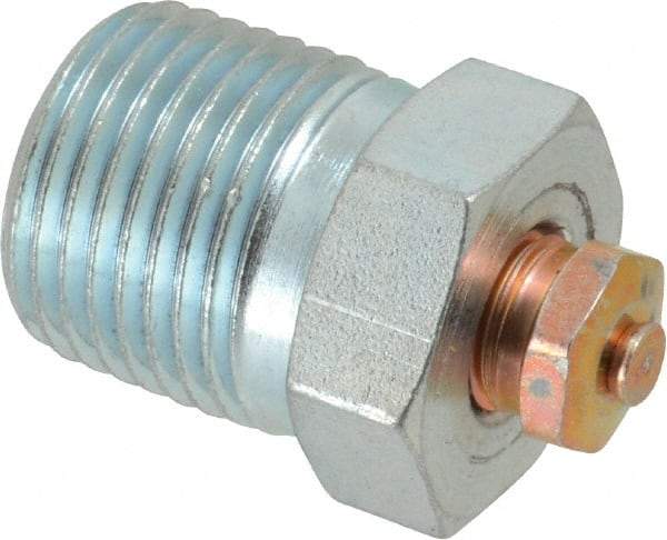 LDI Industries - 1/2-14 Thread, 1 to 5 psi Relief Pressure, Steel, Relief Vent - 1-3/8" High, 22.35mm Hex Flats Diam - Americas Industrial Supply