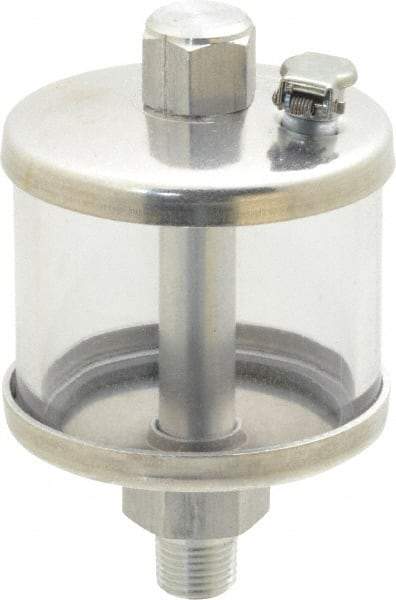 LDI Industries - 1 Outlet, Polymer Bowl, 40.7 mL No Flow Control Oil Reservoir - 1/8 NPTF Outlet, 1-3/4" Diam x 2-15/16" High, 60°C Max - Americas Industrial Supply