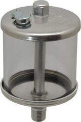 LDI Industries - 1 Outlet, Polymer Bowl, 147.9 mL No Flow Control Oil Reservoir - 1/4 NPTF Outlet, 2-1/2" Diam x 4-5/16" High, 60°C Max - Americas Industrial Supply