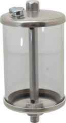 LDI Industries - 1 Outlet, Polymer Bowl, 236.6 mL No Flow Control Oil Reservoir - 1/8 NPTF Outlet, 2-1/2" Diam x 5-3/16" High, 60°C Max - Americas Industrial Supply