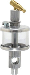 LDI Industries - 1 Outlet, Polymer Bowl, 18.5 mL Manual-Adjustable Oil Reservoir - 1/8 NPTF Outlet, 1-1/2" Diam x 4-9/16" High, 71.11°C Max - Americas Industrial Supply