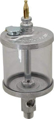 LDI Industries - 1 Outlet, Polymer Bowl, 266.2 mL Manual-Adjustable Oil Reservoir - 3/8 NPTF Outlet, 3" Diam x 7-5/8" High, 71.11°C Max - Americas Industrial Supply