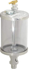 LDI Industries - 1 Outlet, Polymer Bowl, 354.9 mL Manual-Adjustable Oil Reservoir - 3/8 NPTF Outlet, 3" Diam x 8-15/16" High, 71.11°C Max - Americas Industrial Supply